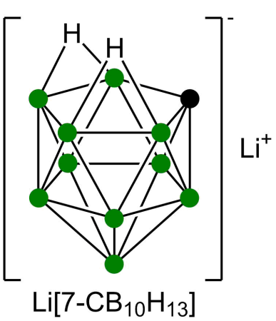 Lithium carbaundecaborate hemihydrate